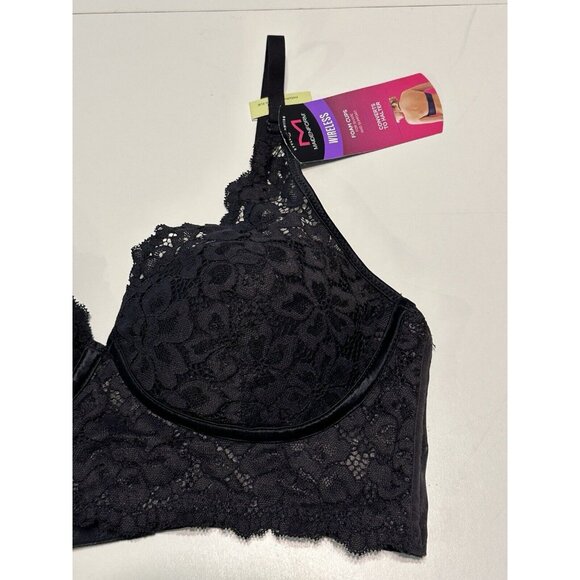 NWT Maidenform Women's Casual Comfort Bralette BRA Black 36B Converts To Halter - Picture 3 of 8